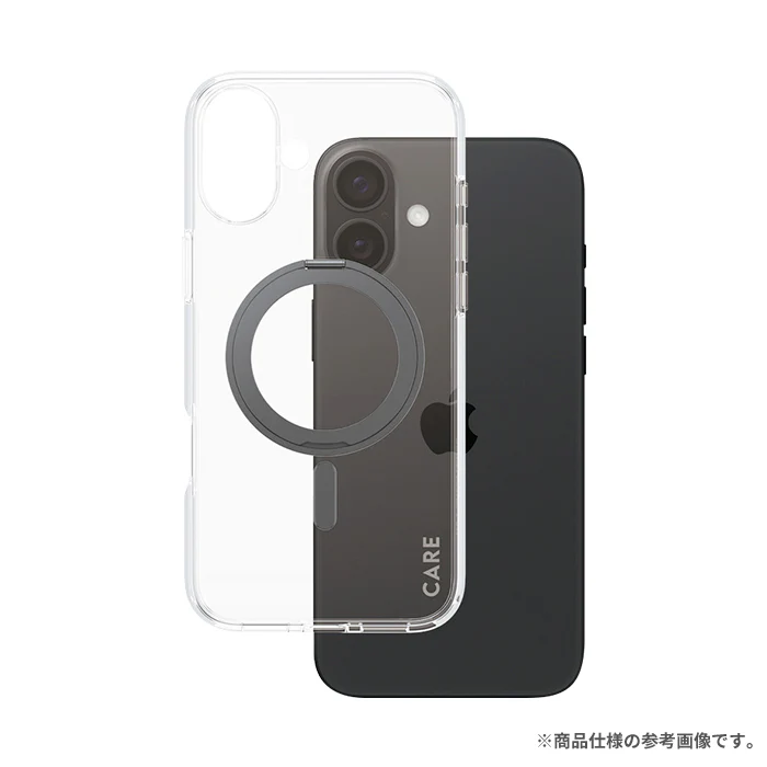 [iPhone16/16 Pro/16 Plus/16 Pro Max専用]CARE by PanzerGlass Feature Case Kickstand & MagSafe(Black) - Image 5