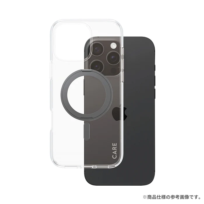 [iPhone16/16 Pro/16 Plus/16 Pro Max専用]CARE by PanzerGlass Feature Case Kickstand & MagSafe(Black) - Image 6